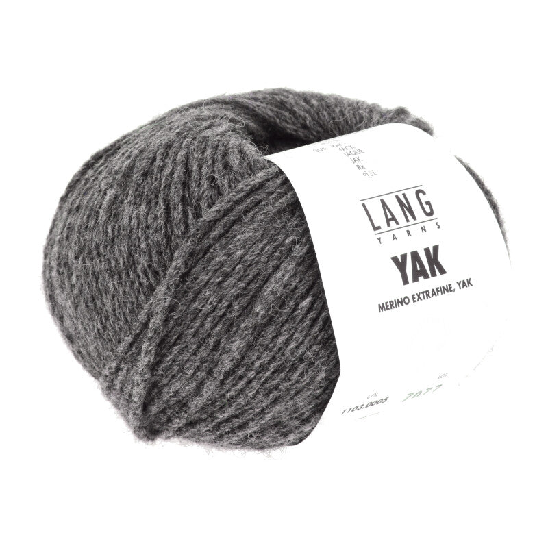 Lang Yarns Yak – 50g / 120m – Dark Grey Mélange (0005)