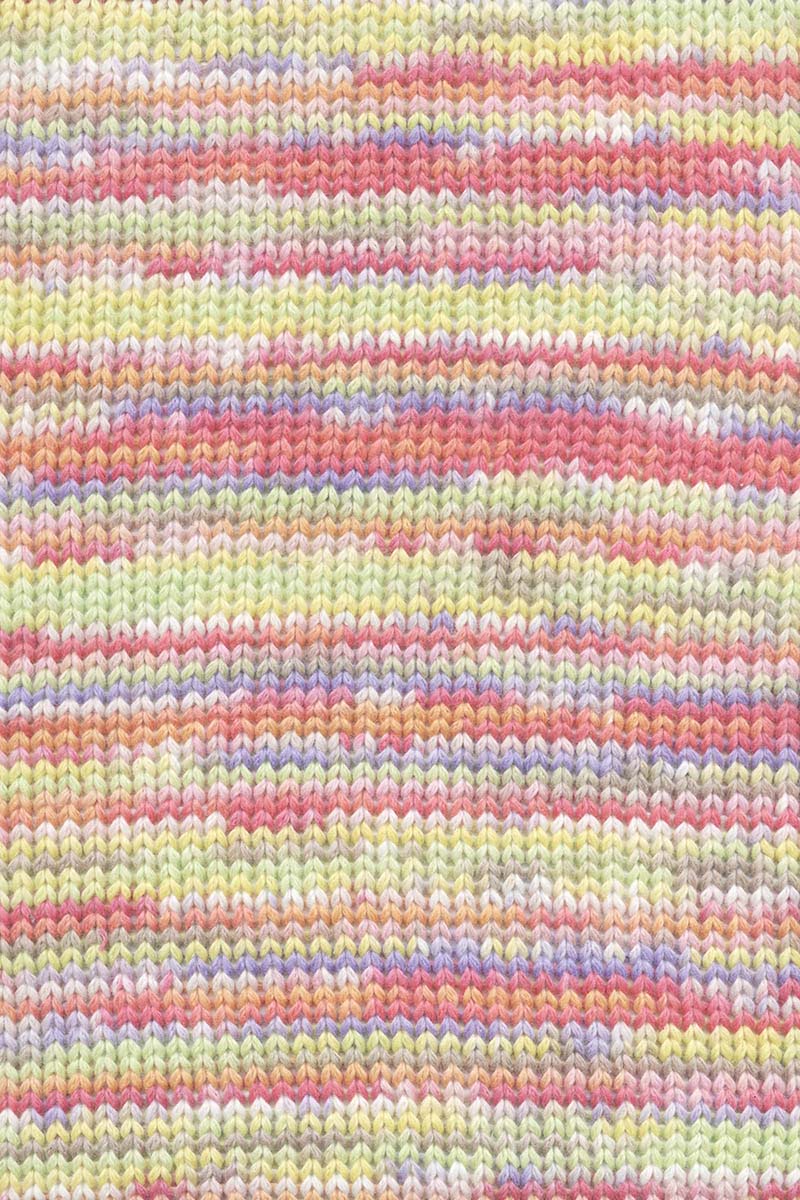 Lang Yarns Lisboa yarn, Yellow/Lilac/Pink/Green, colour 0001, alternate product photograph
