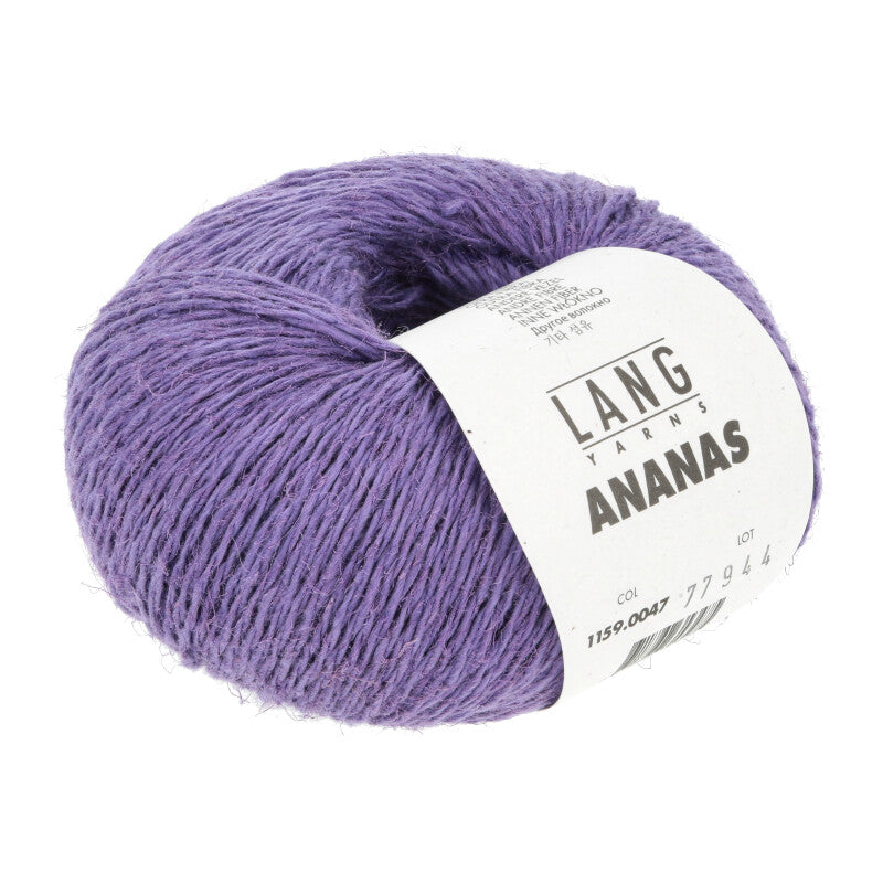 Lang Yarns Ananas yarn, Purple, colour 0047, ball photograph