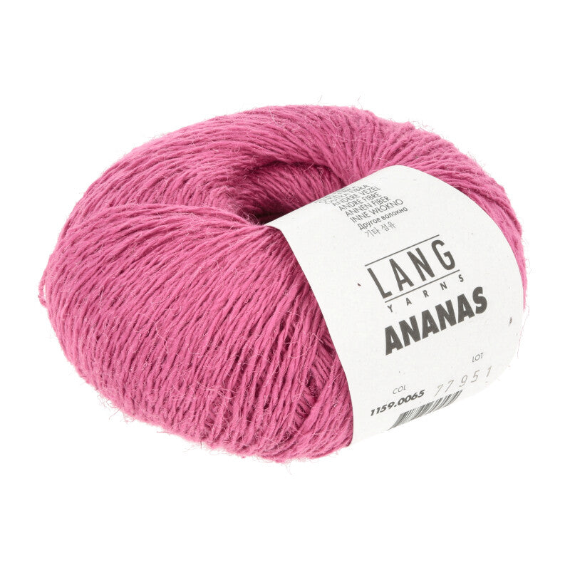 Lang Yarns Ananas yarn, Pink, colour 0065, ball photograph