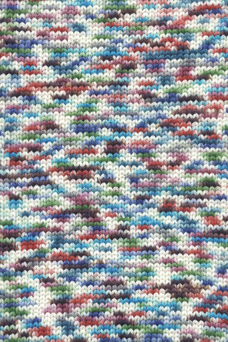Lang Yarns Mosaic – 100g / 140m – Turquoise/Red/Green/Mauve (0010) – detail