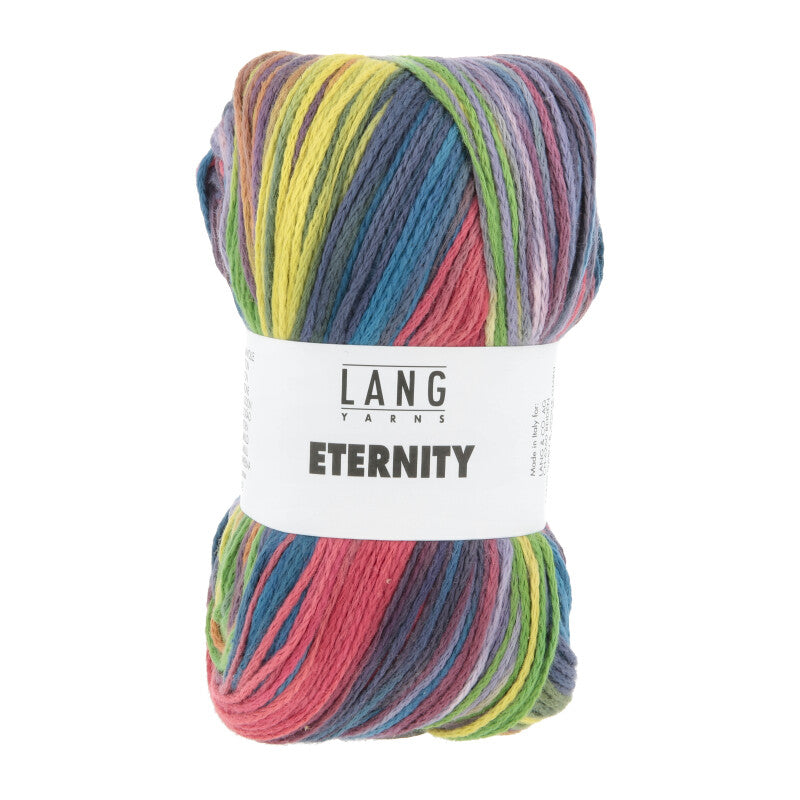 Lang Yarns Eternity – 100g / 340m – Salmon/Red/Yellow/Blue (0007)