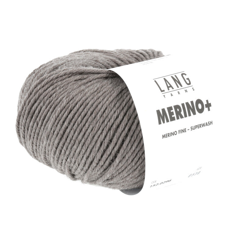 Lang Yarns Merino+ – 50g / 90m – Dark Beige Mélange (0296)