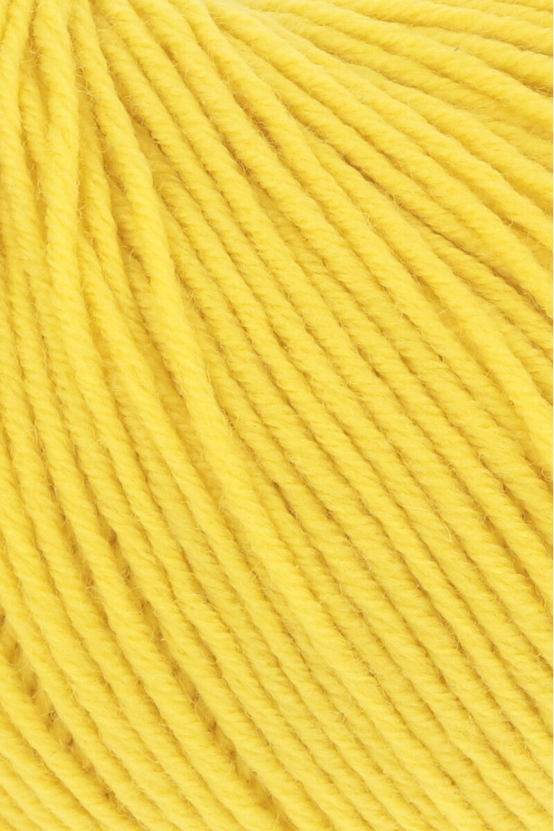 Lang Yarns Merino 150 Yarn, 150m / 50g – Lemon (0114), yarn texture