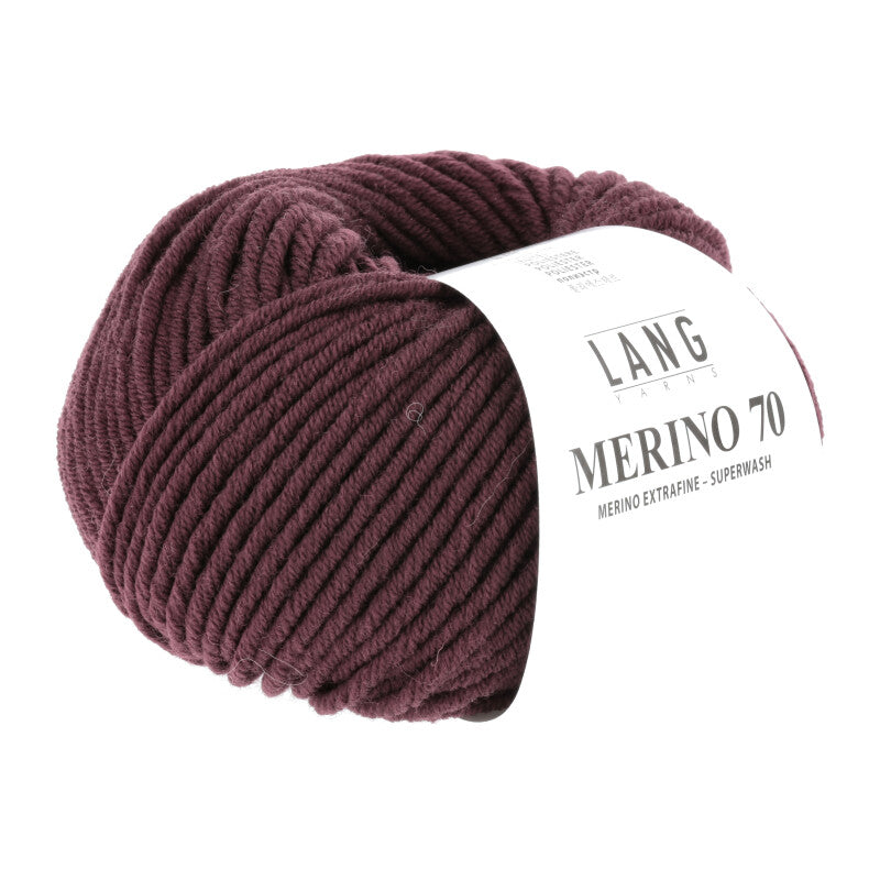 Lang Yarns Merino 70 – 50g / 70m – Bordeaux (0164)