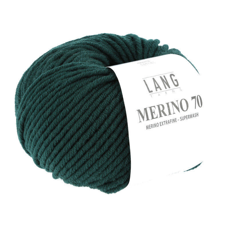 Lang Yarns Merino 70 – 50g / 70m – Dark Green (0218)