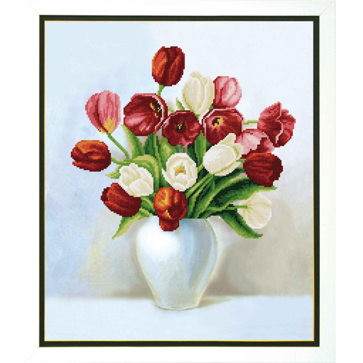 Beadwork kit Tulips fabric for embroidery