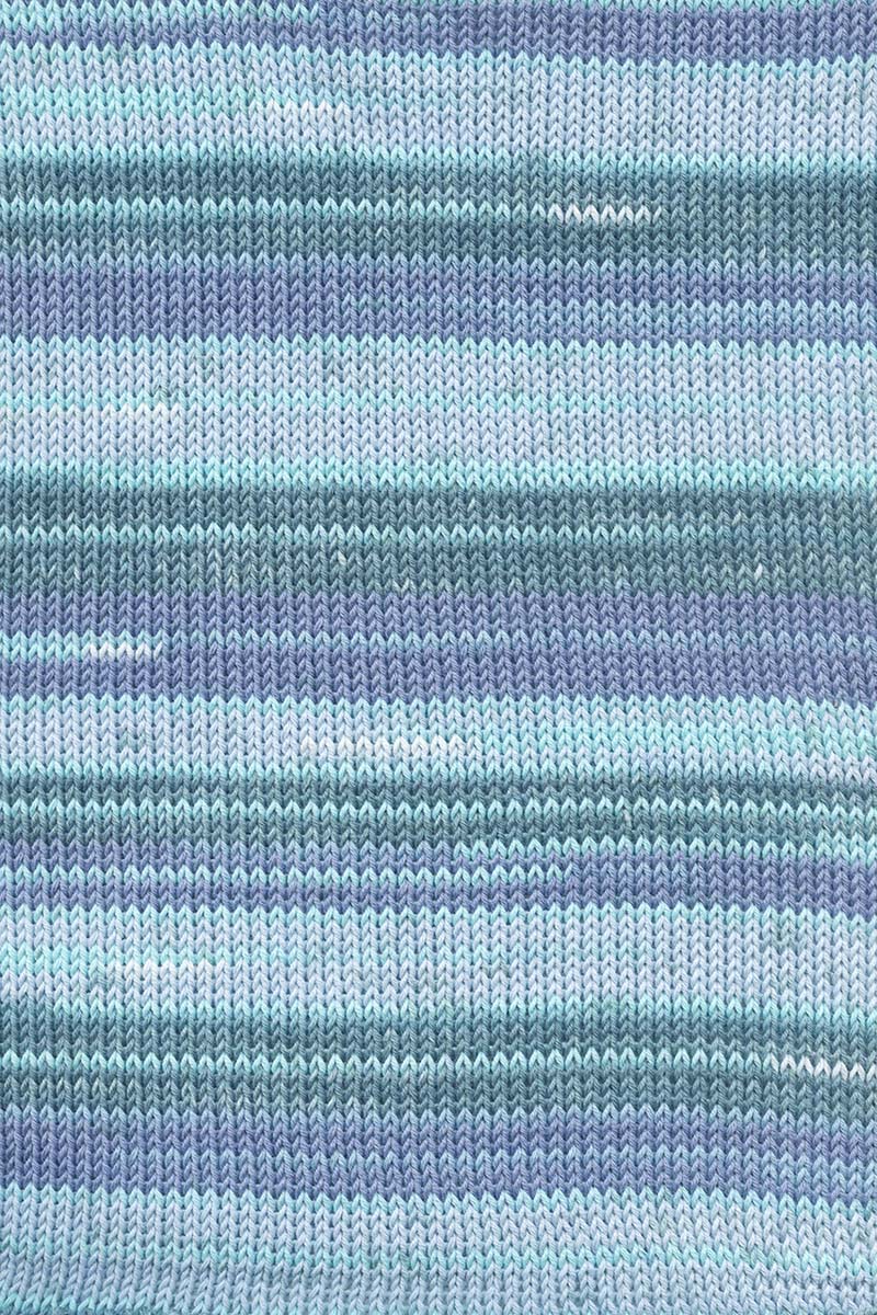 Lang Yarns Baby Cotton Color – 50g / 180m – Turquoise/Purple/Green (0179) – detail