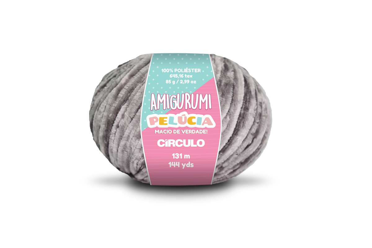 Círculo Amigurumi Pelúcia – Hilo chenilla de poliéster (131 m / 85 g)