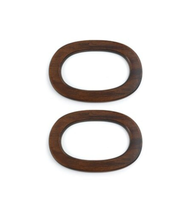 Circulo Oval Wooden Handle 1 par