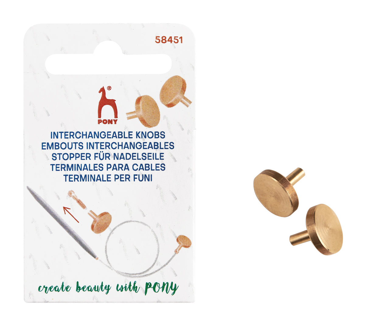Pony Brass Interchangeable Knobs – 3–10 mm, 3–10 mm