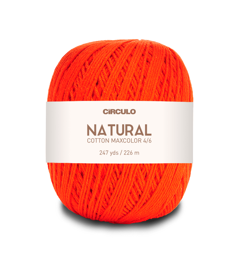 Circulo Natural Cotton Maxcolor (Barroco) 4/6 100% Cotton Yarn for Crochet and Knitting, 226m/200g - Leo Hobby