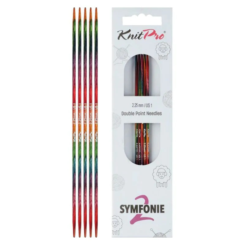 KnitPro Symfonie 2 double pointed knitting needles, 2.25 mm