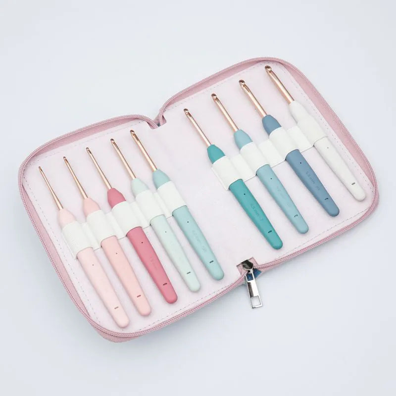 KnitPro VYBE Deluxe ergonomic crochet hooks in fabric storage case