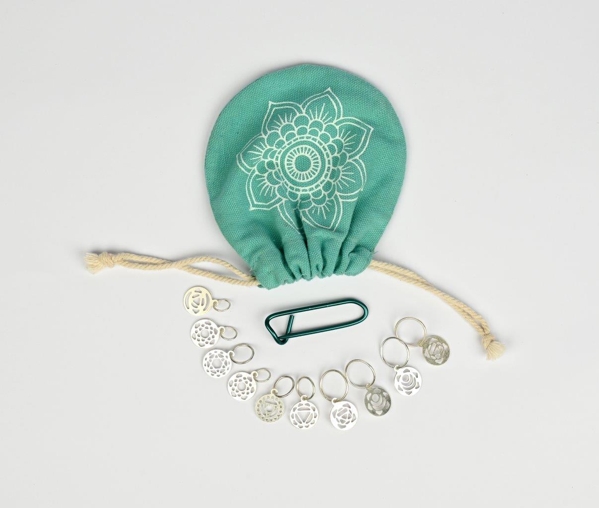 KnitPro Mindful Sterling Silver Plated Chakra Stitch Markers