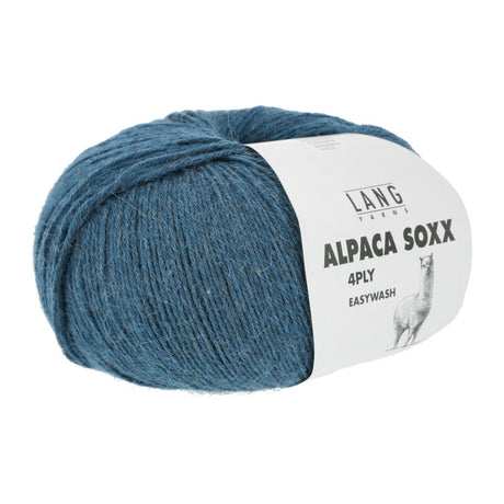 Lang Yarns Alpaca Soxx 4-ply Yarn, 390m / 100g – Petrol Mélange (0088)