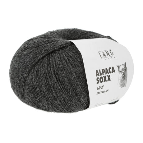 Lang Yarns Alpaca Soxx 6-ply Yarn, 390m / 150g – Grey Mélange (0005)