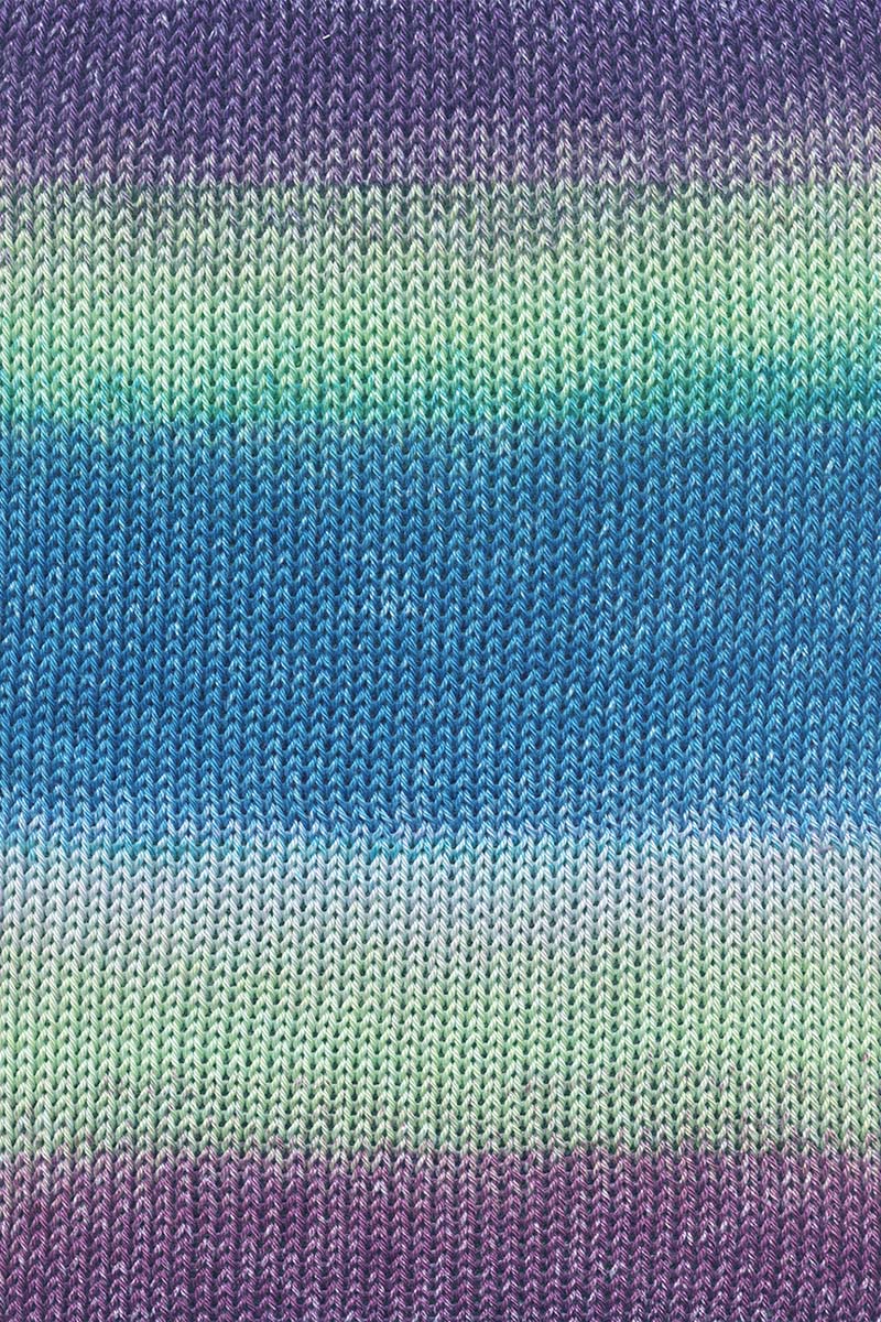 Lang Yarns Quattro Dégradé – 100g / 240m – Purple/Green/Blue (0019) – detail