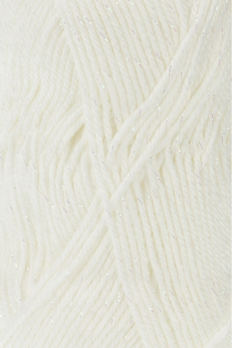 Lang Yarns Quattro Lamé – 50g / 120m – White (0001) – detail