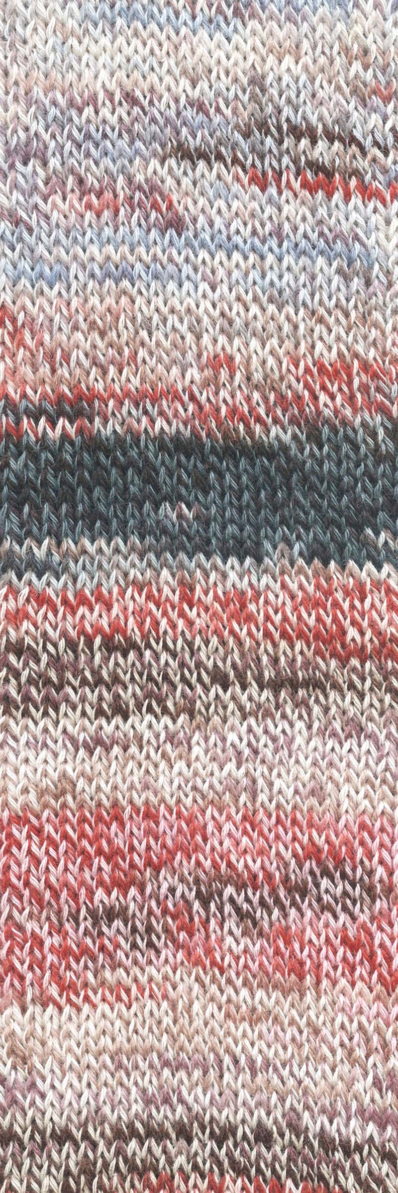 Lang Yarns Footprints – 100g / 400m – Beige/Grey/Red (0024) – C view