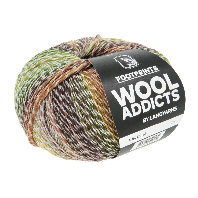 Lang Yarns Footprints – 100g / 400m – Olive/Hazelnut/Chocolate (0026) – B view