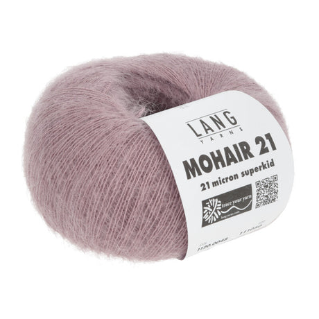 Lang Yarns Mohair 21 Yarn, 375m / 25g – Dusky Pink (0048)