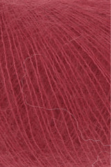 Lang Yarns Mohair 21 Yarn, 375m / 25g – Fire Red (0160), yarn texture