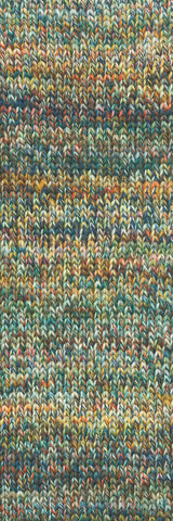 Lang Yarns Move 4-ply – 100g / 400m – Navy/Petrol/Dark Yellow/Choco (0021) – detail