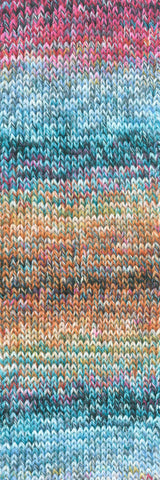 Lang Yarns Move 4-ply – 100g / 400m – Lightblue/Hotpink/Pumpkin/Turquoise (0023) – detail