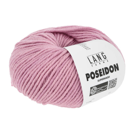 Lang Yarns Poseidon yarn, Rose, colour 0009, ball photograph