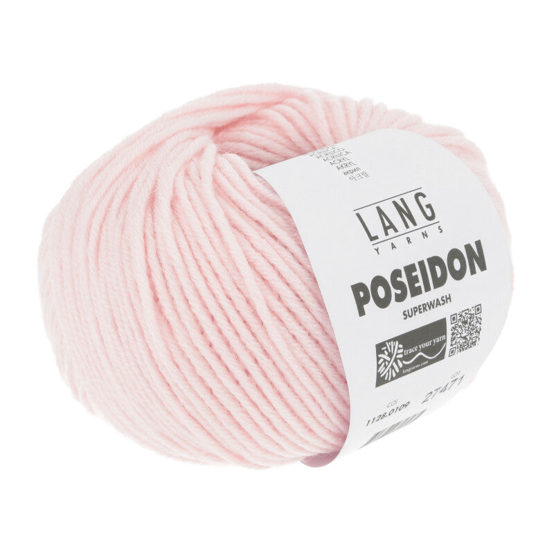 Lang Yarns Poseidon yarn, Light Rose, colour 0109, ball photograph