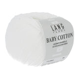 Lang Yarns Baby Cotton – 50g / 180m – White (0001)