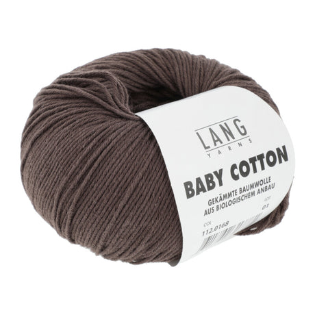 Lang Yarns Baby Cotton – 50g / 180m – Dark Brown (0168)