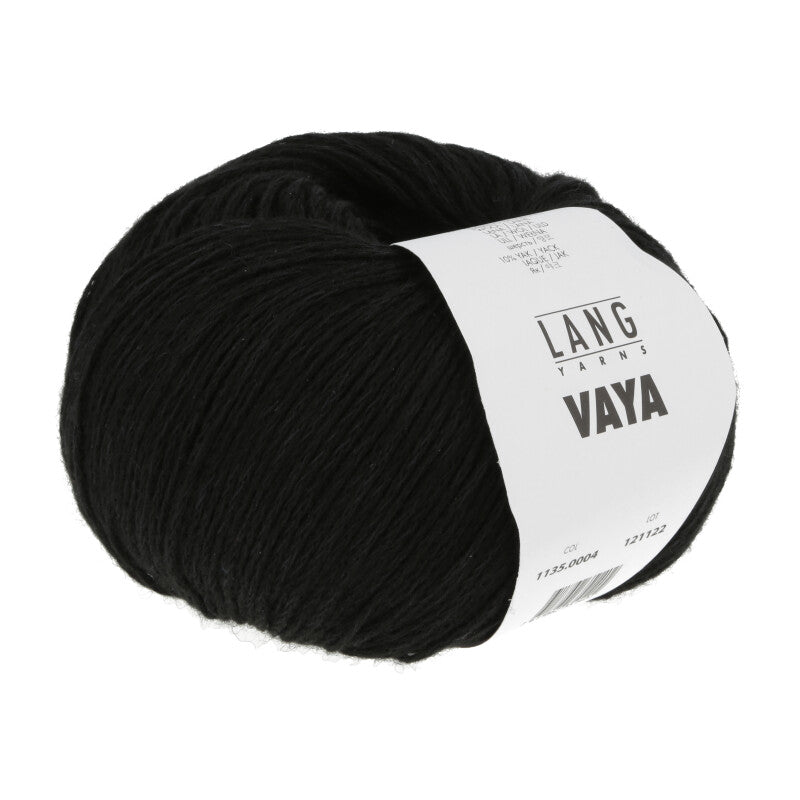 Lang Yarns Vaya – 50g / 200m – Black (0004)