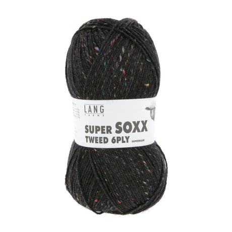 Lang Yarns Super Soxx Tweed 6-ply – 150g / 410m – Black (0004)