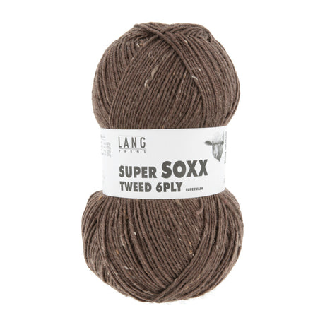 Lang Yarns Super Soxx Tweed 6-ply – 150g / 410m – Brown (0068)