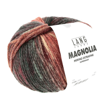 Lang Yarns Magnolia – 100g / 250m – Orange/Red/Grey (0002)