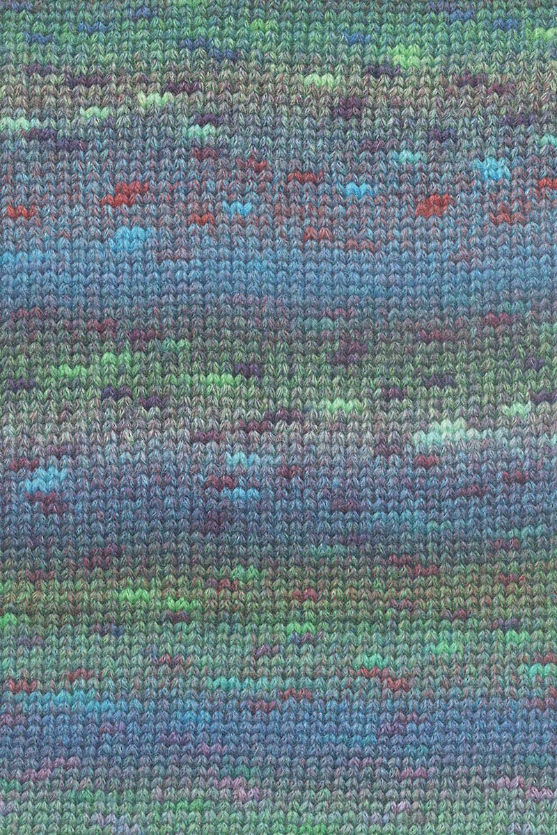 Lang Yarns Magnolia – 100g / 250m – Turquoise/Red/Green (0003) – detail