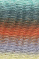 Lang Yarns Move 6-ply – 100g / 270m – Turquoise/Orange/Yellow (0009) – detail