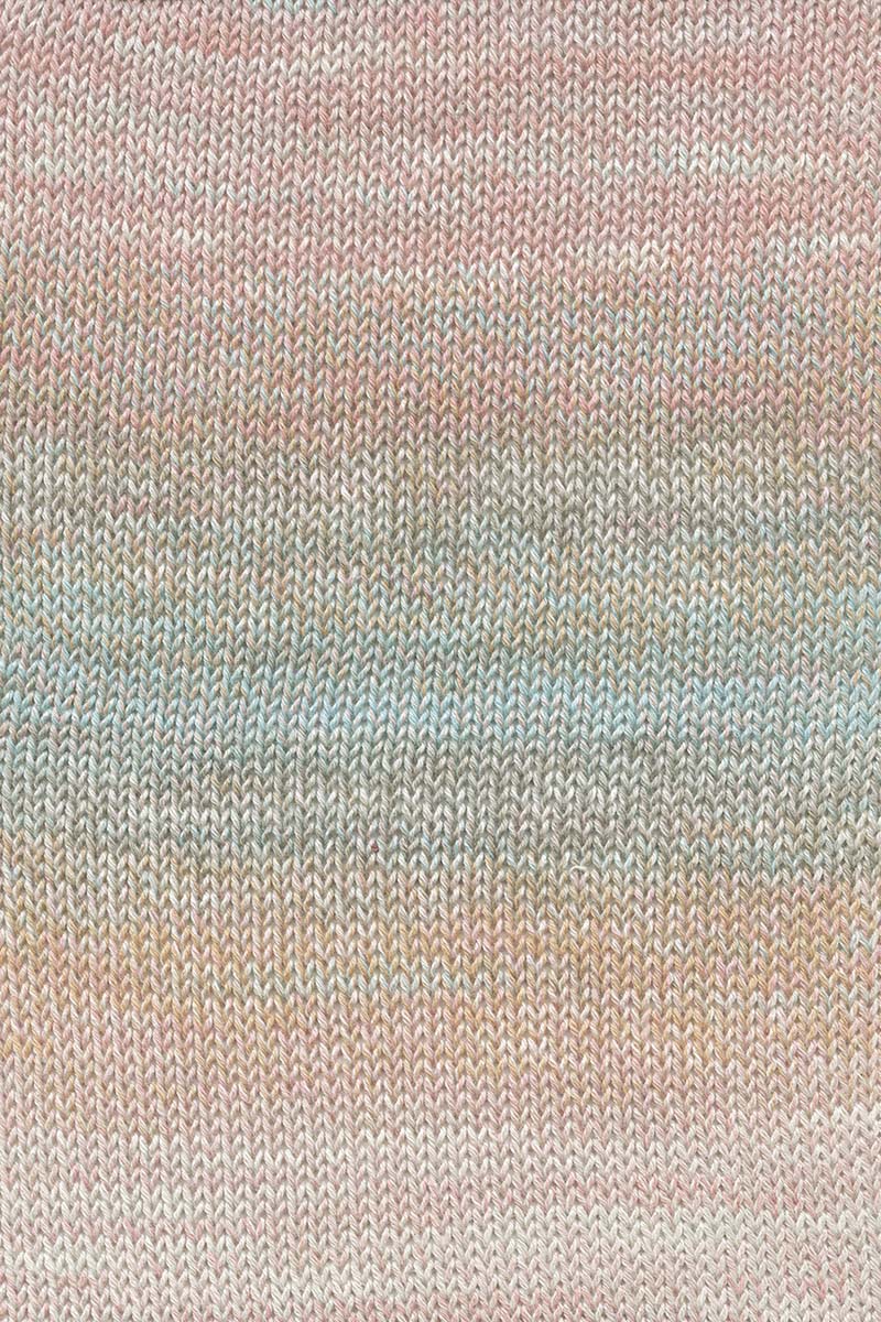 Lang Yarns Illusion – 100g / 270m – Salmon/Orange/Aqua/Offwhite (0011) – detail