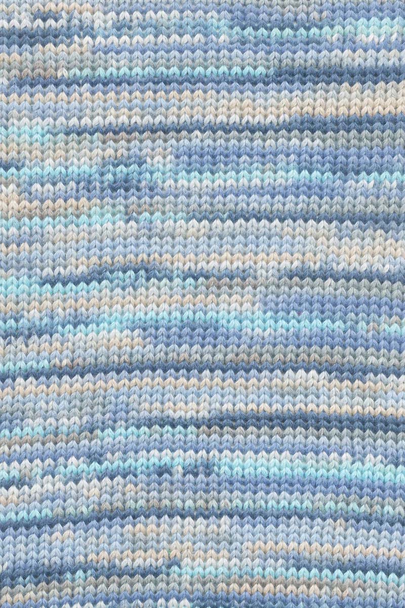 Lang Yarns Lisboa yarn, Blue/Beige/Grey, colour 0004, alternate product photograph