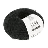 Lang Yarns Ananas yarn, Black, colour 0004, ball photograph