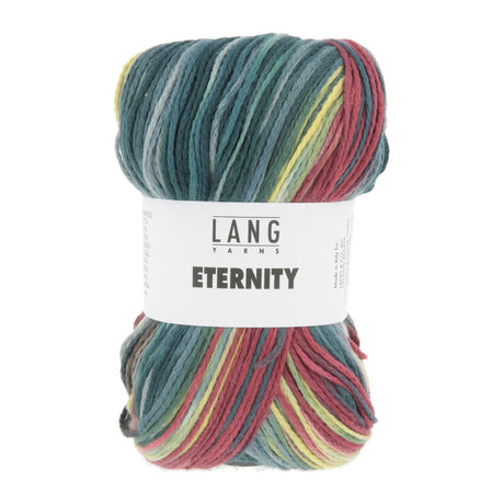 Lang Yarns Eternity – 100g / 340m – Petrol/Berry/Lightblue/Lightgreen (0001)