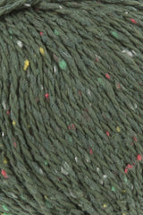 Lang Yarns Cotton Tweed – 50g / 130m – Dark Green (0018) – detail