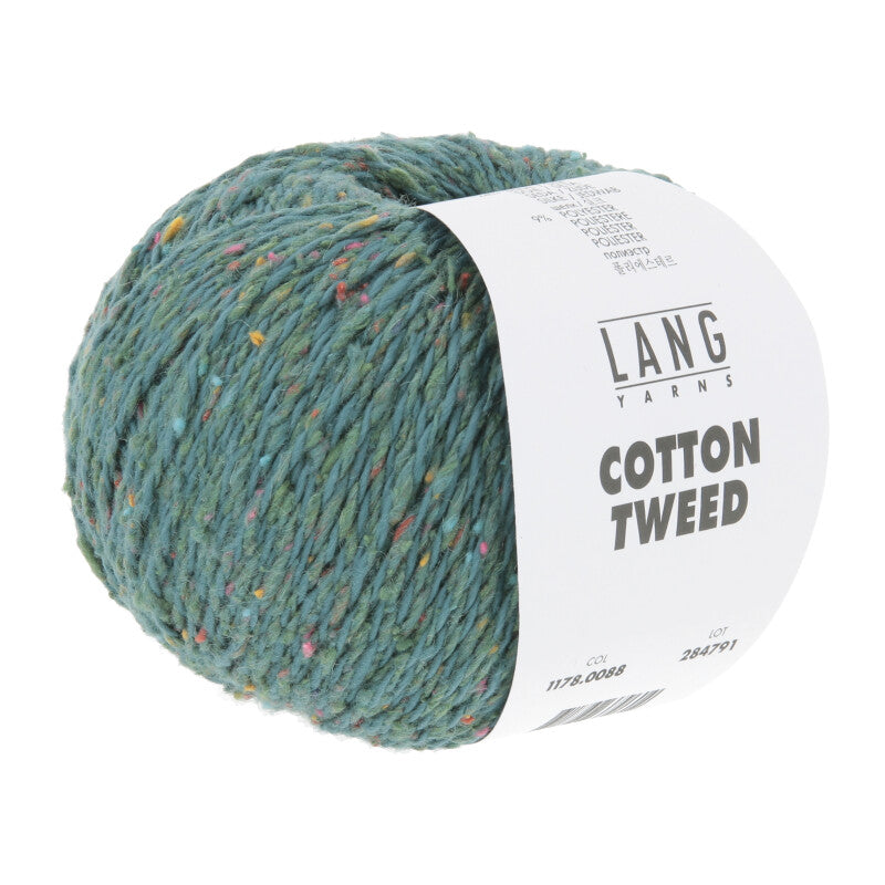 Lang Yarns Cotton Tweed – 50g / 130m – Petrol (0088)