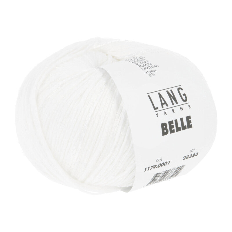 Lang Yarns Belle – 50g / 190m – White (0001)