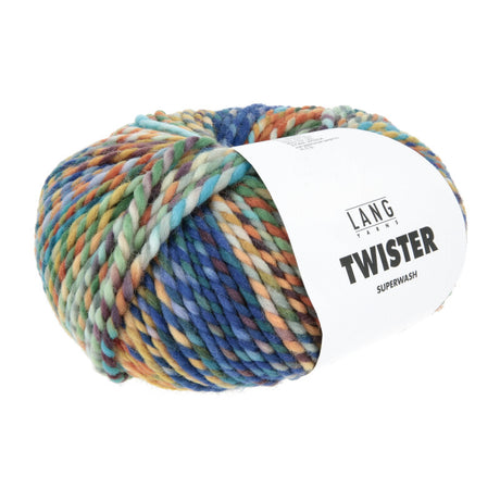 Lang Yarns Twister – 100g / 100m – Marine/Green/Orange (0005)