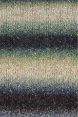 Lang Yarns Galaxy – 50g / 240m – Black/Green/Beige (0006) – detail