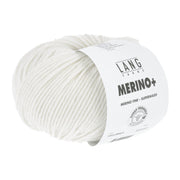 Lang Yarns Merino+ – 50g / 90m – White (0001)