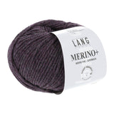 Lang Yarns Merino+ – 50g / 90m – Eggplant Mélange (0380)